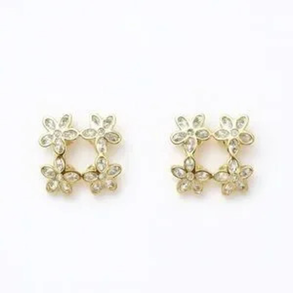 Elegant Gold Floral Earrings